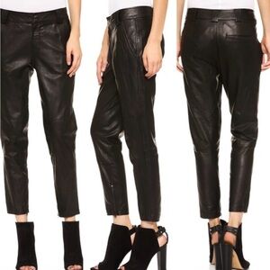 Vince Classic Black Leather Pants